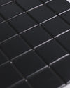 Fairway Small Plain Black Matt Square Mosaic 48x48mm