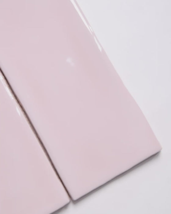 Kiko Subway Soft Pink Gloss Ceramic Tile 76x302mm