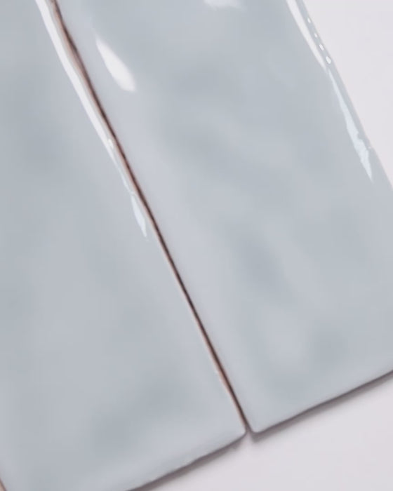 Kiko Subway Soft Green Gloss Ceramic Tile 76x302mm