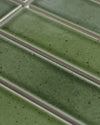 Kazoku Osaka Olive Green Speckle Japanese Hand Glazed Large Finger Mosaics 45x195mm
