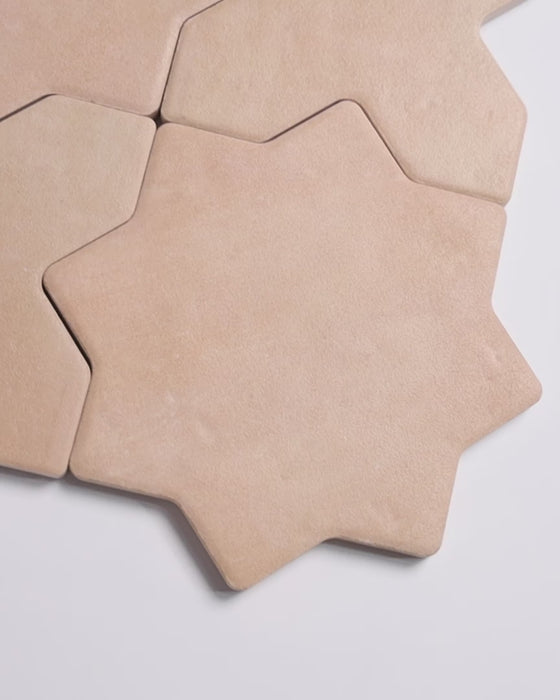 Dana Ceramic Sand Matt Star & Cross Tile 108x150mm