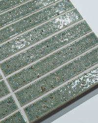 Hatsuborder Aqua Blue Japanese Hand Crafted Kit Kat Mosaic Tile 23x152mm Close Video