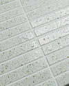 Hatsuborder White Speckle Japanese Hand Crafted Kit Kat Mosaic Tile 23x152mm Close Video