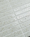 Hatsuborder White Speckle Japanese Hand Crafted Kit Kat Mosaic Tile 23x152mm