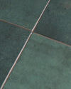 Collie Artisanal Square Forest Green Gloss Zellige Look Spanish Tile 132x132mm