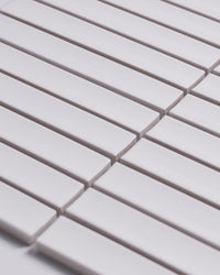Gracemere White Gloss Concave Kit Kat Finger Mosaic Tile