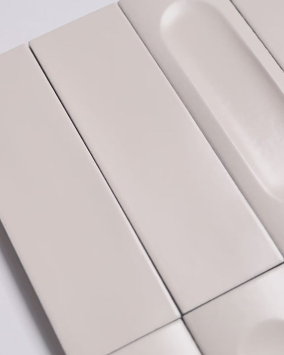 Kent Italian Matt Tile Bone White 50x100mm