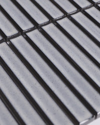 Gracemere Bone Grey Speckle Gloss Concave Kit Kat Finger Mosaic Tile