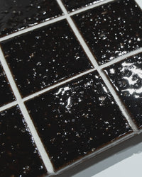 Hatsu Square Espresso Burgundy Japanese Hand Crafted Kit Kat Mosaic Tile 72x72mm