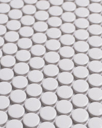Vogue White Matt Penny Round Mosaic