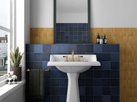 Rimtou Deep Blue Matt Tile 132x132mm tile, view 4 - Tile Touch