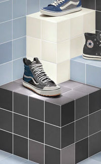 Laia Spanish Square Matt Porcelain 123x123mm Charcoal tile, view 3 - Tile Touch