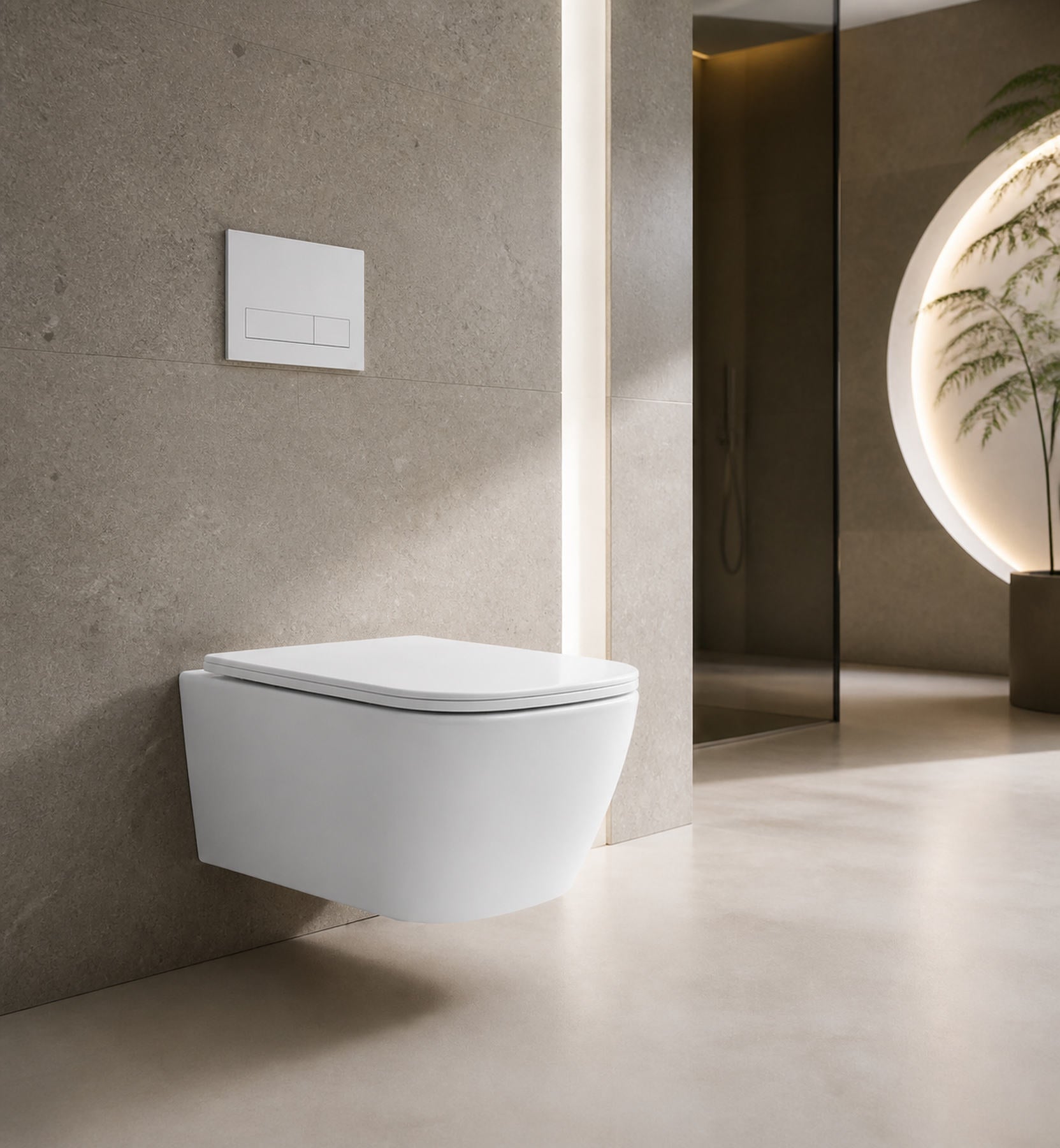 Toilets in a finished bathroom
